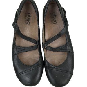 Abeo BioSystem Black Leather SlipOn MaryJane "Tiara" Shoes 8